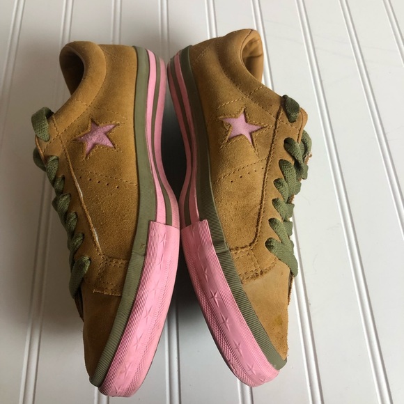 Converse One Star Camel, Pink, and Green Sneakers - Picture 10 of 10